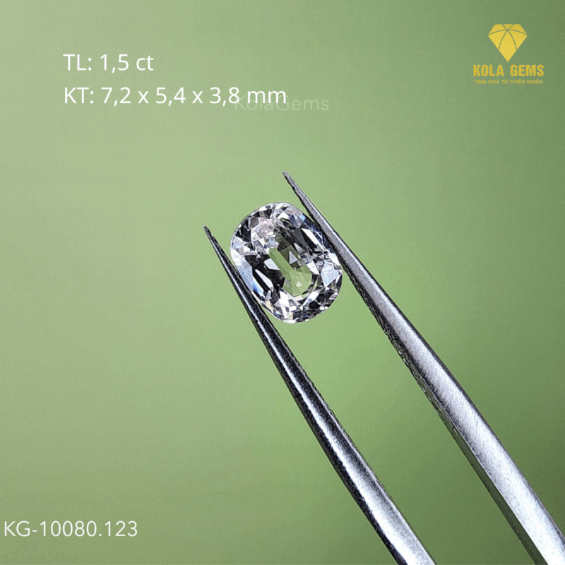 Sapphire Trắng Tự Nhiên KG-10080.123