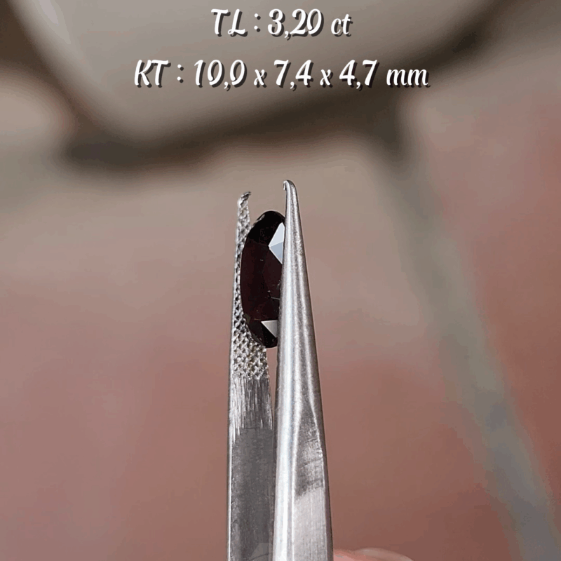 Garnet Đỏ Đen Tự Nhiên KG-10093