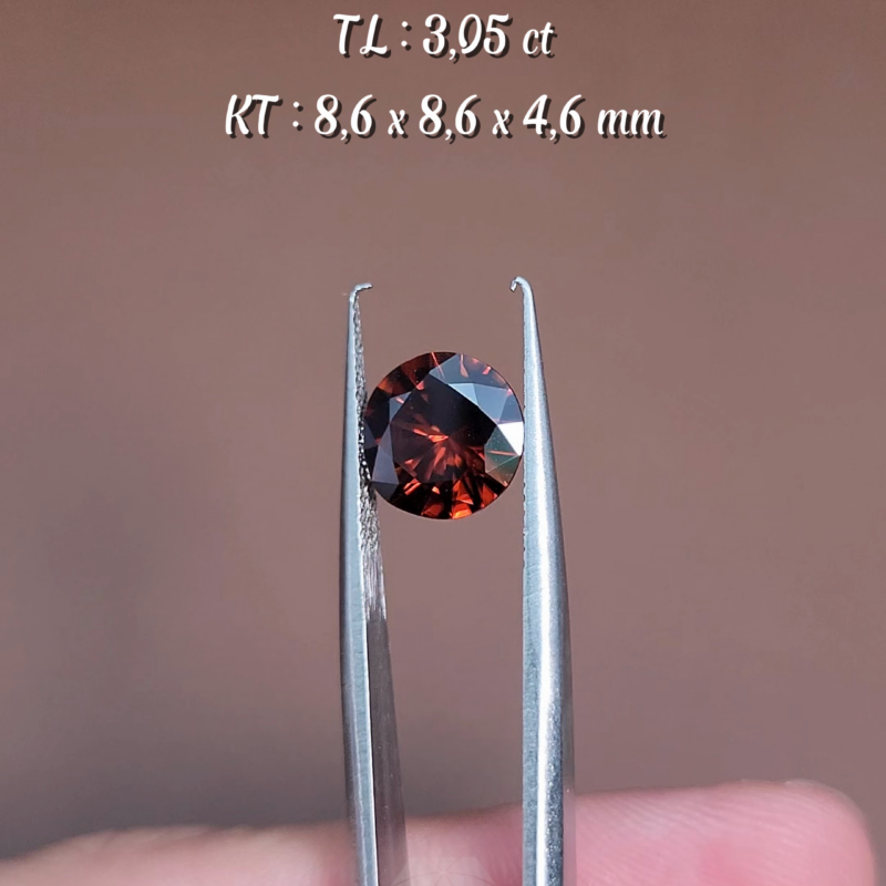 Zircon Nâu Cam Tự Nhiên KG-100112